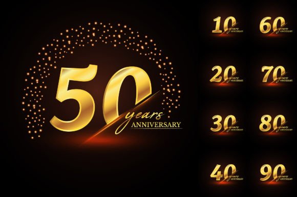 Download Anniversary Number Logotype Label Badge - Label Collection