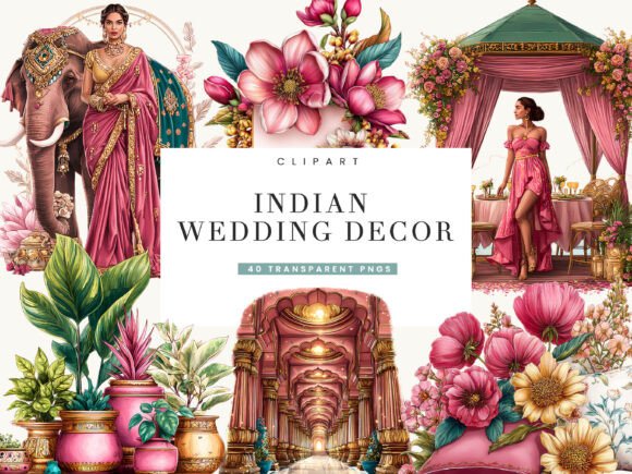 Download Indian Wedding Decor Clipart - Eco Collection