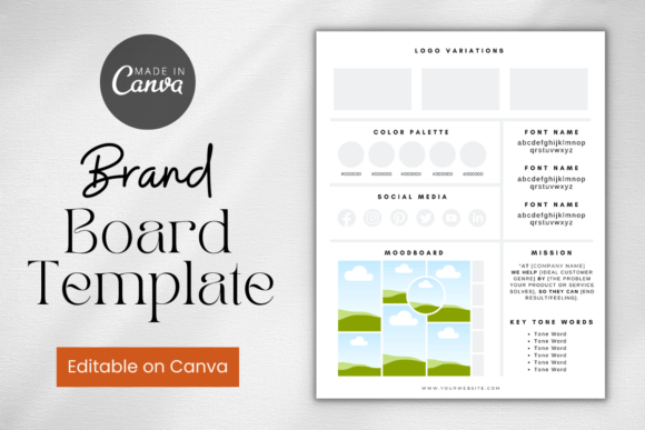 Download Brand Board Canva Template, Branding Kit - Branding Collection