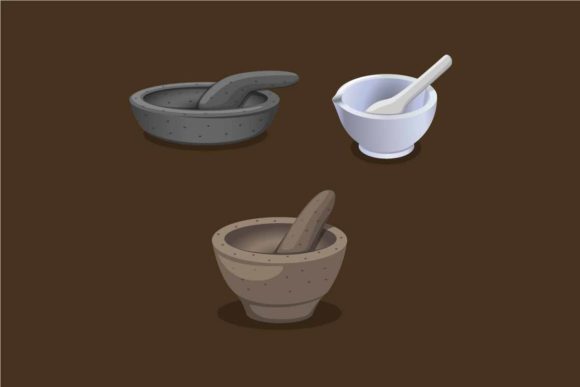 Download Mortar Traditional and Modern Symbol Set - Set Collection