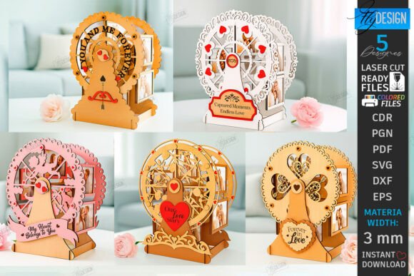 Download Ferris Wheel Photo Frames Laser Cut Set - Set Collection