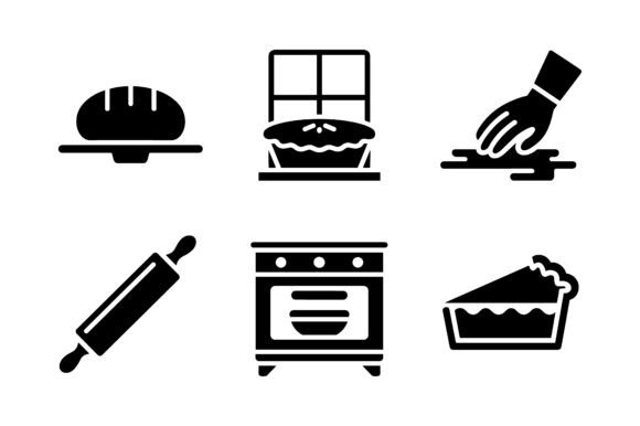 Download Baking &amp; Kitchen Tools Icon Set EPS - Set Collection