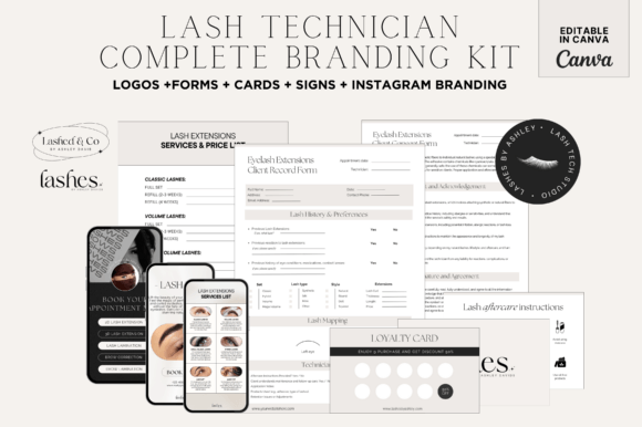 Download Canva Lash Technician Branding Kit - Premium Resources