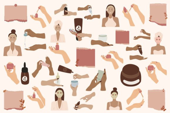 Download Set of Skincare Vector - Set Collection
