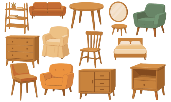 Download Mid Century Modern Furniture Set - Set Collection
