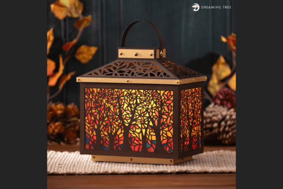 Download Mosaic Leaf Lantern SVG - Leaf Collection