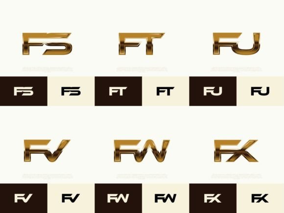 Download 6 Sets of FS-FX Initials Luxury Logos - Set Collection