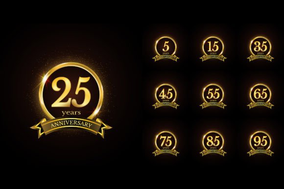 Download Anniversary Number Logotype Label Badge - Label Collection