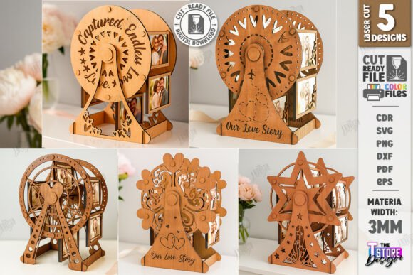 Download Ferris Wheel Photo Frames Laser Cut Set - Set Collection