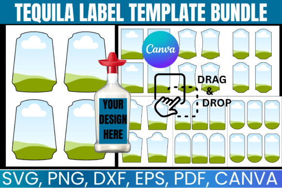 Download Tequila Label Canva Template Bundle - Label Collection