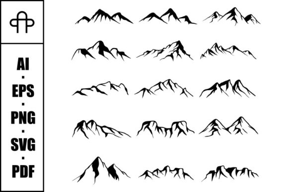 Download Mountain Silhouette Set Collection - Set Collection